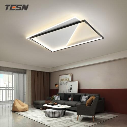 Simple living room lamp led ceiling lamp modern Nordic atmosphere rectangular household lamp bedroom lamp lighting