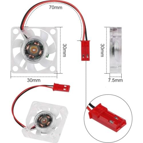 Fan Transparent Raspberry Pi Cooling For Raspberry Pi 4 Fan DC Brushless CPU Quiet Fan 30x30mm Fan Cooler Radiator 3 to 5.8V
