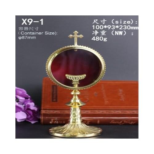 RELIQUARY COPPER HOLY BOX OSTENSORIUM CATHOLIC HOLY EXQUISITE GRACE BEAUTIFUL MONSTRANCE JESUS GIFT CHRIST IMMANUEL GOD CROSS