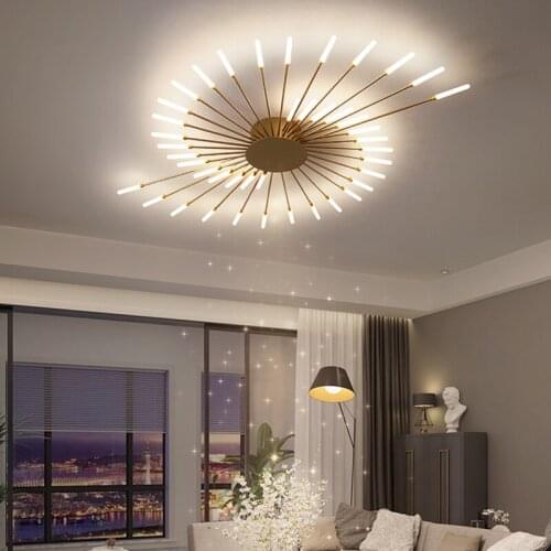 Modern Minimalist Creative Fireworks LED Chandelier For Living Room Bedroom Dining Room Indoor Lighting Decoration Ceiling Lamps