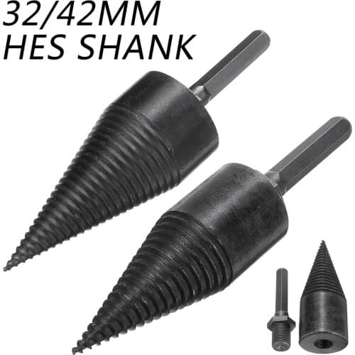 Twist Firewood Drill Bit High Speed Carbon Steel Screw Splitting Cone Twist Firewood Drill Bit Wood Splitter for Wood Breaker