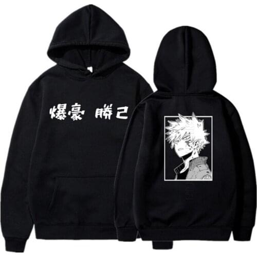 New Men Hoodie Japanese Popular Style Animemy Hero Academia Bakugou Katsuki Hoodies Homme Pullover Hoodie
