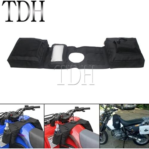 ATV Snowmobiles Motorcycle Black Fuel Gas Tank Bags Riding Luggage Saddle Tank Bag Waterproof 600D Oxford Cloth Cargo Storage