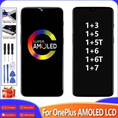 For OnePlus 5 6 7 3 LCD Screen For OnePlus 3T 5T 6T LCD Display Touch Screen AMOLED Digitizer Assembly Replacement LCDs+Tools