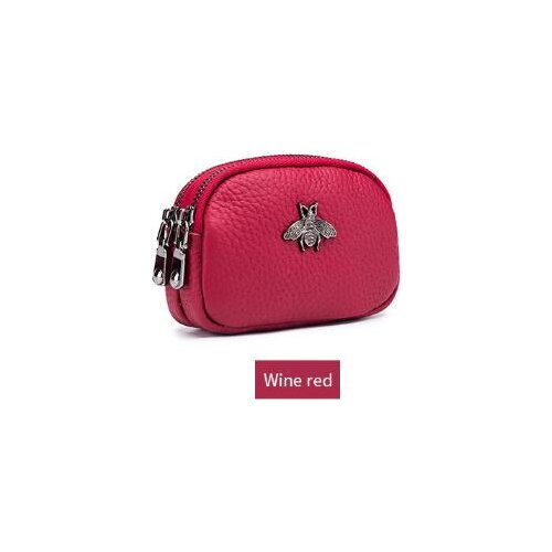 1pcs/lot Women Coin Purse Double Layer PU Leather Short bee Wallet Card Holder Organizer coin wallet