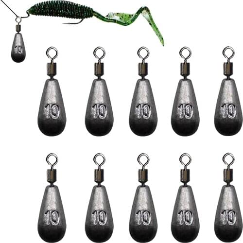 10pcs/lot Fishing Weight Sinker 3.5g 5g 7g 10g 14g 20g Water Drop Weights Fishing Tackle Accessories