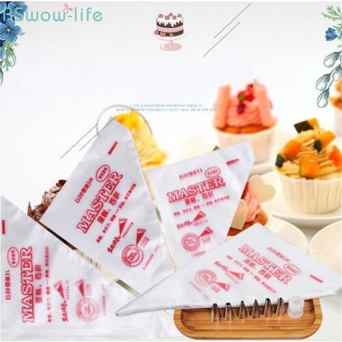 100PCS Disposble Piping Bag Fondant Cake Decorating Tools Mounting Bag Cake Butter Chocolate Milking Bag Dessert Tool Plastic PE