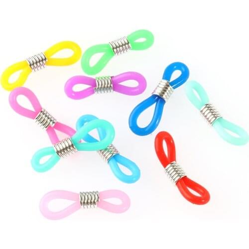 50/100pcs Mixedcolor Ear Hook Eyeglasses Spectacles Chain Glasses Retainer Ends Rope Sunglasses Cord Holder Strap Loop Connector