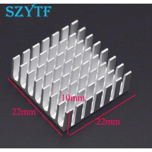 50pcs Heat sink 22*22*10MM (silver slot) high-quality radiator