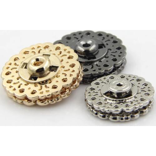 6 PCS Metal Buttons Dark Buttons Invisible Buttons Coat Buttons Female Sweaters