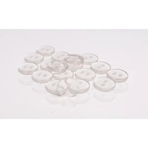 Ankanaturel Polyester Button Transparent Glass Look 2 Holes Buttons for Jackets Dresses Cardigans and Coats