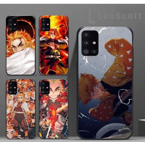Kyojuro Rengoku Kimetsu no Yaiba Phone Case For Samsung A32 A51 A52 A71 A50 A12 A21S S10 S20 S21 Plus Fe Ultra
