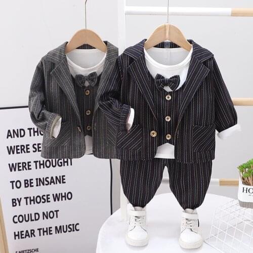 Baby Clothing Formal Kids Clothes Suit Gentleman Weeding Toddler Boys Clothes Set Birthday Suit School Wear 1 2 3 4 5 Years
