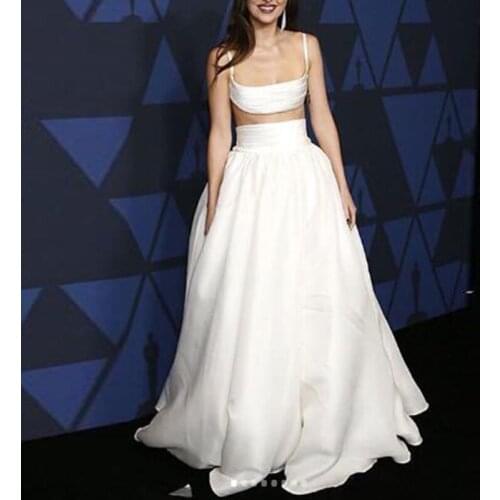 Elegant White Long Skirt Ball Gowns Vintage High Waist Satin Floor Length Maxi Skirts Women Zipper Style Prom Party Skirt Custom