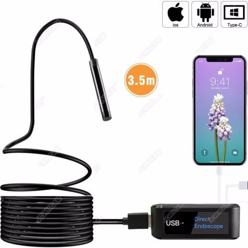 New No Wifi Endoscopy Direct Usb Endoscope Semi-Rigied 2m 3.5m 720P HD 2M 3.5M 5M 8mm Lens for Iphone Android IOS System PC