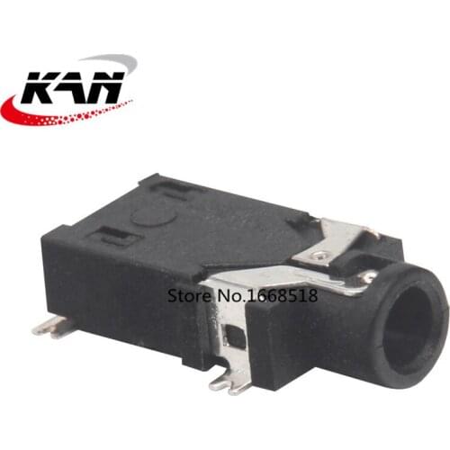 10pcsEarphone socket 2.5 Audio socket PJ-227 6 Pin SMD Belt column 2.5MM Headset Female seat