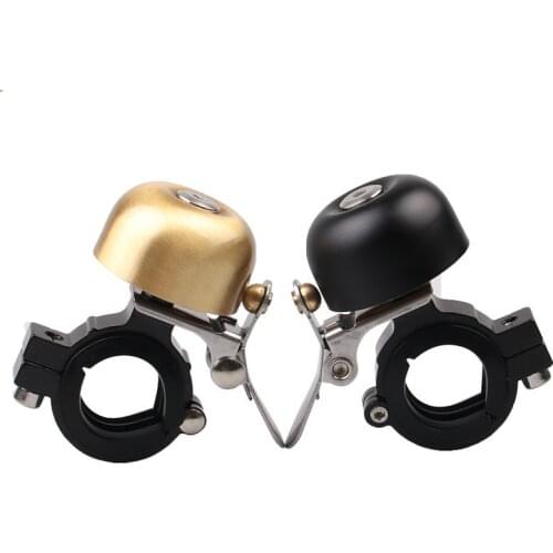 Mountain bike bicycle stainless steel bell vintage copper super loud speaker universal small brass bells black bike metal bell