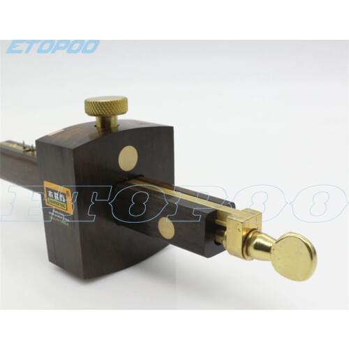 Luxury British Indonesia Ebony+Pure Copper Wearproof Carpenter Woodworking Tool Screw Cutting Gauge Mark Scraper Scribers