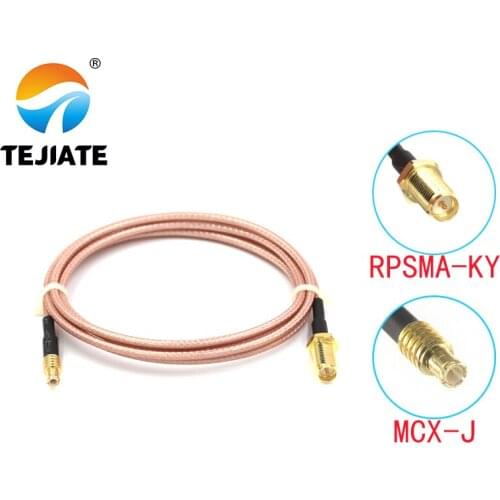 1PCS TEJIATE Adapter Cable MCX To RPSMA Type MCX-J Convert RPSMA-KY 8-90CM 1M 1.5M 2M Length Connector RG316 Wire