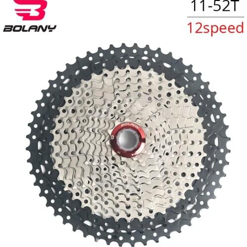 BOLANY MTB Cassette 12 Speed 11-52T Mountain Bike Freewheel Bicycle Sprocket Wide Ratio Carbon Steel parts Accessories