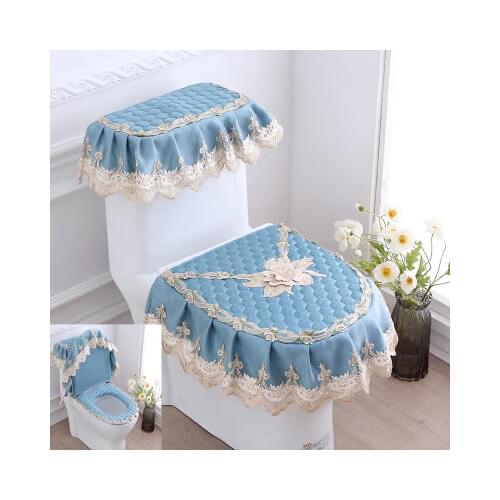 Lace Toilet Cover Three-piece Toilet Dust Cover Thickened Toilet Seat Home Toilet Seat Home Bathroom Supplies Set