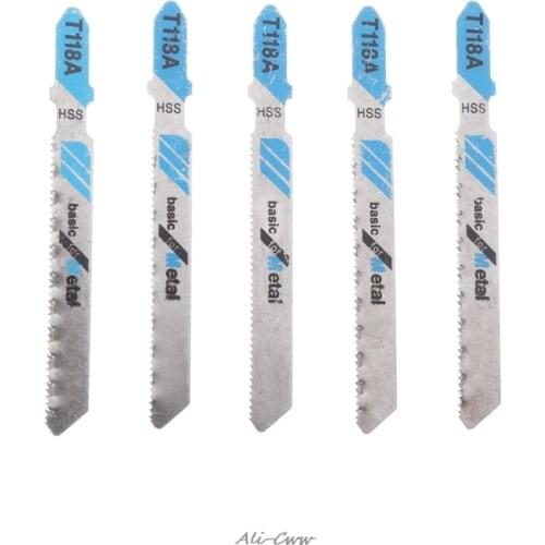 5 Pcs HSS T118A Jig Saw Blades Wood Metal Fast Cutting Reciprocating Saw Blade