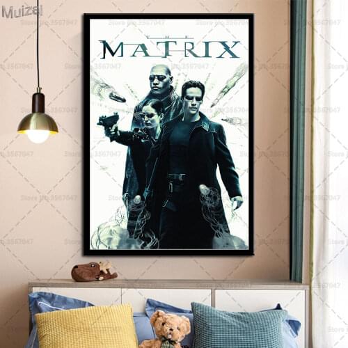 The Matrix Poster Keanu Reeves Movie Canvas Painting Posters and Prints Wall Art Picture for Living Room Home Decor