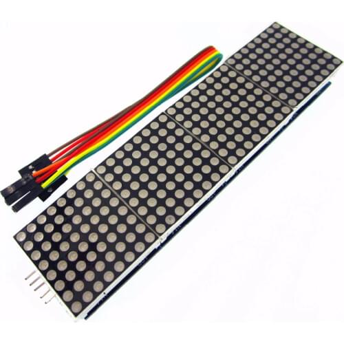 MAX7219 Dot Matrix Module Microcontroller 4 In One Display with 5P Line