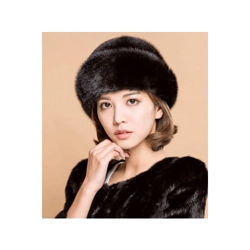 The new mink fur hat the whole skin middle-aged and old fashion winter cap women