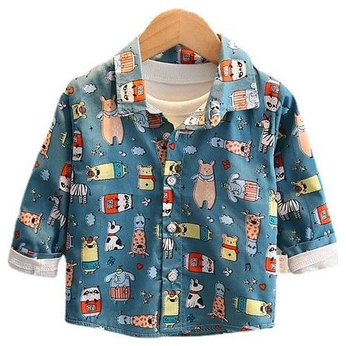 New Spring Autumn Baby Girls Clothes Children Boys Cartoon Cotton Shirt Toddler Fashion Costume Infant Clothing Kids Sportswear