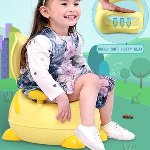 New style lovely duck baby potty soft PU potty seat for kids