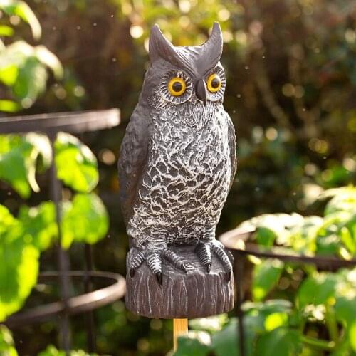 Bird Blinder Owl Decoy - Natural Enemy Scarecrow Fake Owl to Keep Birds Away - Owl Decor to Protect Gardens from Wildlife