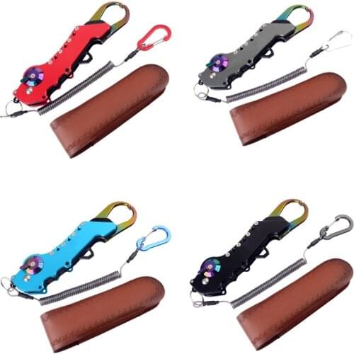Fishing Lip Grip Aluminum Alloy Fish Gripper Pliers Clip Grabber Lightweight