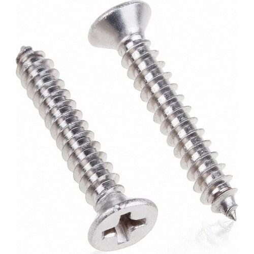 M3 M3.5 GB/T846 Phillips Flat Head Self Tapping Screws 304 A2 Stainless Steel Countersunk Sheet Metal Screws 4 5 6 8 10 12-50mm