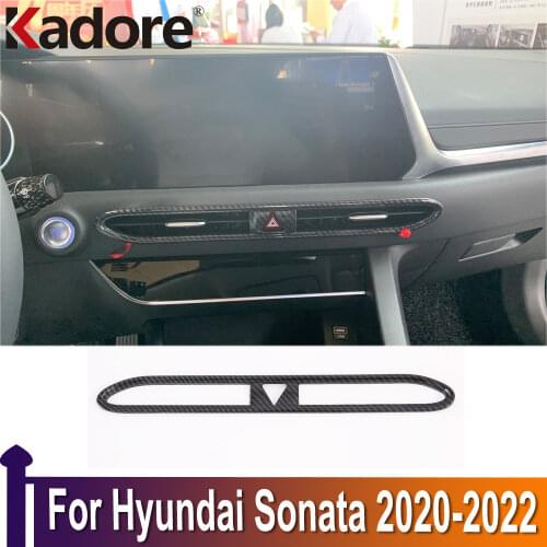 For Hyundai Sonata 2020 2021 Interior Accessories Inner Center Car Air Vent Outlet Cover Trim Car Air-condition Wind Out Sticker