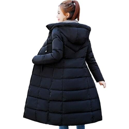 Plus size 6XL jackets Pop Fashion Women Winter Coat Long Slim Thicken Warm Jacket Cotton Padded Jacket Outwear Parkas