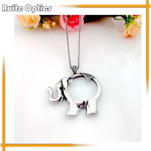 1PC 3x Portable Fashion Necklace Reading Magnifier Pendant Necklace Decorative Magnifying Glass
