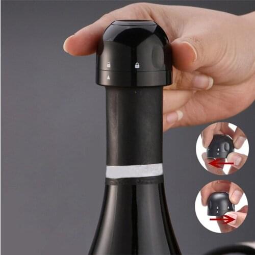1Pcs Champagne Stopper Vacuum Red Wine Bottle Cap Silicone Sealed Fresh Wine Keeper Champagne Cork Stopper Kitchen Bar Tools