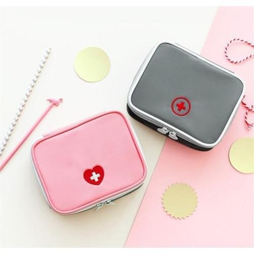 13*10*4cm Portable Medicine Bag First Aid Kit Medical Emergency Kits Organizer Outdoor Household Pill Bag Travel Medicine Box