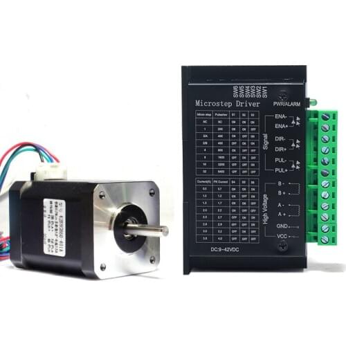 42BYGH60 stepping motor step angle 1.8 1.5A 0.7N.M high torque stepping motor with TB6600 motor driver 4A