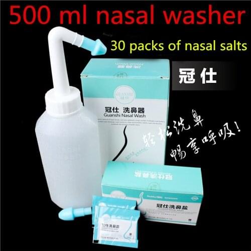 500ML Nasal Wash Nose Cleaner Children Adult Allergic Rhinitis Cleaning Salts Pot Nasal Washer Wash saline Bottle Care Tools