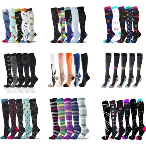 6 Pairs/Lot Compression Socks Varicose Veins Socks Men Women Outdoor Sports Soccer Stockings Pressure Socks Best Graduated