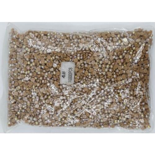 2mm,4mm,5mm,6mm,8mm,10mm,12mm Jelly Light Coffee AB Flat back ABS round Half Pearl beads, imitation plastic half pearl beads