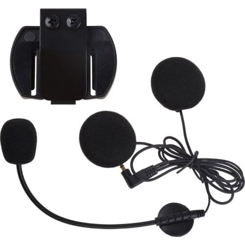Motorcycle Earphone Speaker Intercom Accessories 3.5mm Jack Plug &Clip For V4 V6