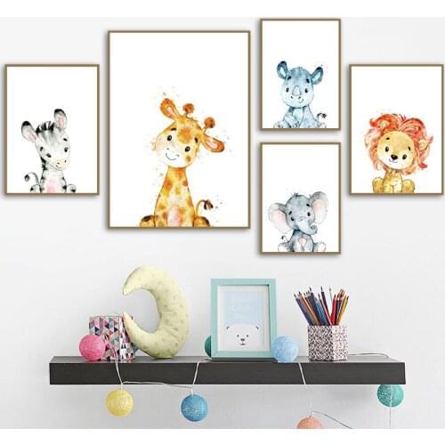 Lion Giraffe Zebra Elephant Diy Diamond Painting Wall Art Diamond Embroidery Nursery Animal Wall Pictures Baby Kids Room Decor