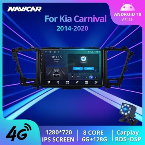 2DIN Android10 Car Radio For Kia Carnival YP Sedona 2014-2020 Autoradio GPS Navigation Car Receiver Bluetooth Player Carplay IGO