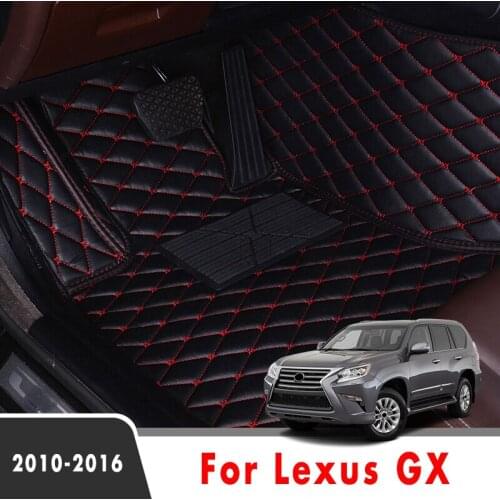 Car Floor Mats For Lexus GX 2016 2015 2014 2013 2012 2011 2010 Artificial Leather Carpets Custom Car Accessories Interior Covers