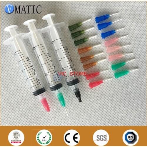Free Shipping Non Sterilized 10cc/ml Plastic Syringe With PP Flexible Needle 1/2 Inch & Syringe Stopper