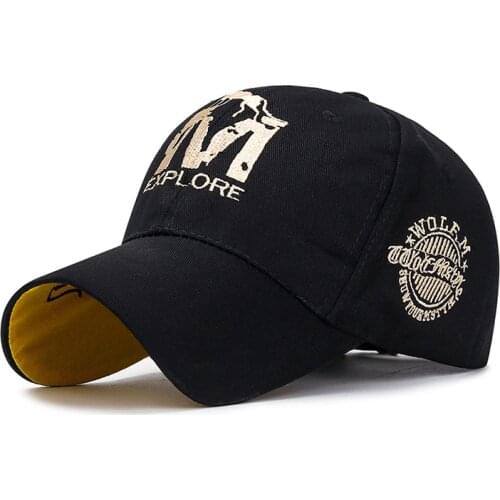 Korean New Embroidered Wolf Baseball Cap Spring Casual Mens and Womens Sun Visor Youth Trend Versatile Hat