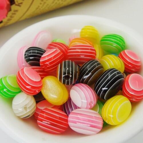 9/12mm 30pcs mix color cat eye resin oval shape Random Spacer Bead Findings For Jewelry Making x'mas gift accessories diy beads